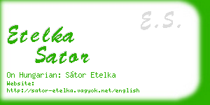 etelka sator business card