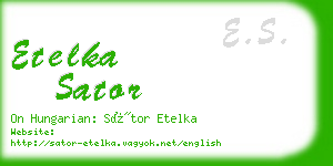 etelka sator business card